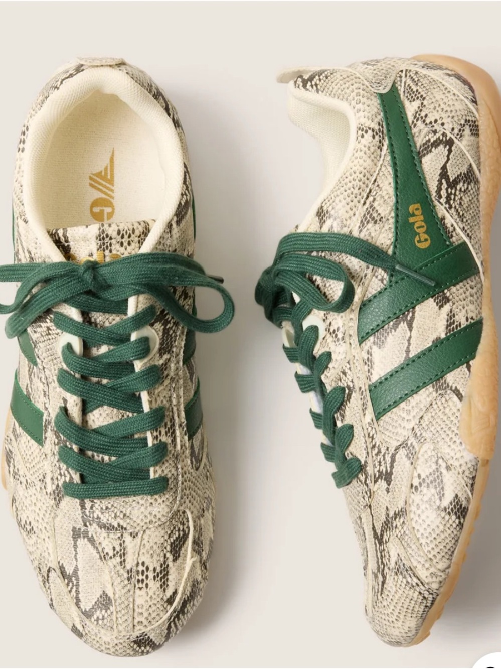 Green Accents Corva Snake Sneaker